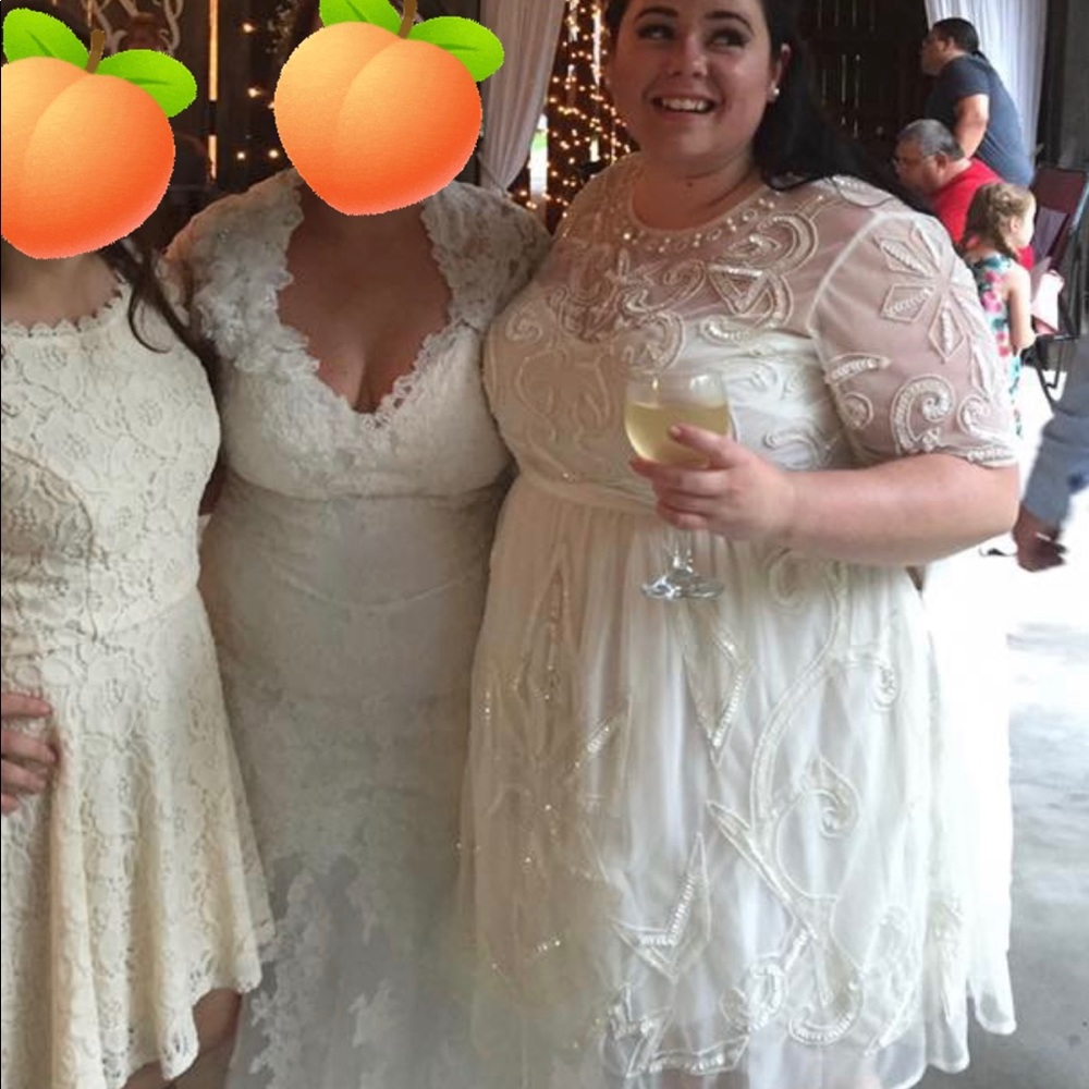 Plus Size 16 Wedding Cocktail Dress - Asos - ivory